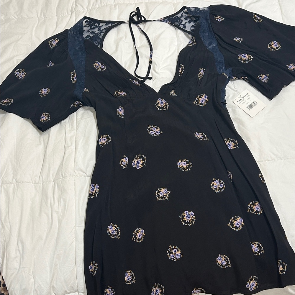 Elegant Black Floral Dress